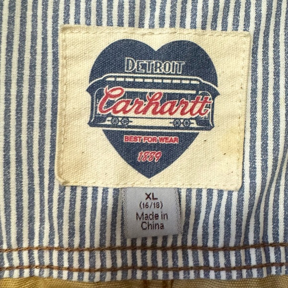 Carhartt Detroit Vest XL Hooded Hoodie Retro Y2K Tan Cotton Womens Juniors - Picture 4 of 9